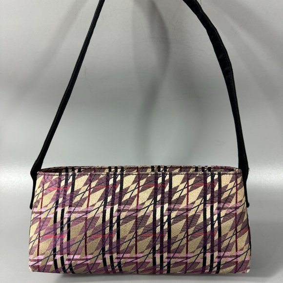 Vintage Burberry London Purple Nova Check Hobo/Shoulder Bag - Picture 1 of 14